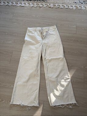 Vigoss Wide Leg Women's Jeans in Cream